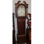 ~ An oak thirty hour white dial longcase clock, signed Jno Telford, Wigton, early 19th century