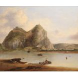 Continental School (19th century) Dumbarton Rock Oil on canvas, 62cm by 74.5cm