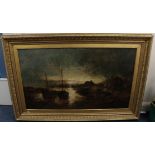 G H Ride (19th century) ''Sunset, sketch near Port St.Mary, Isle of Man'' Signed, inscribed verso (
