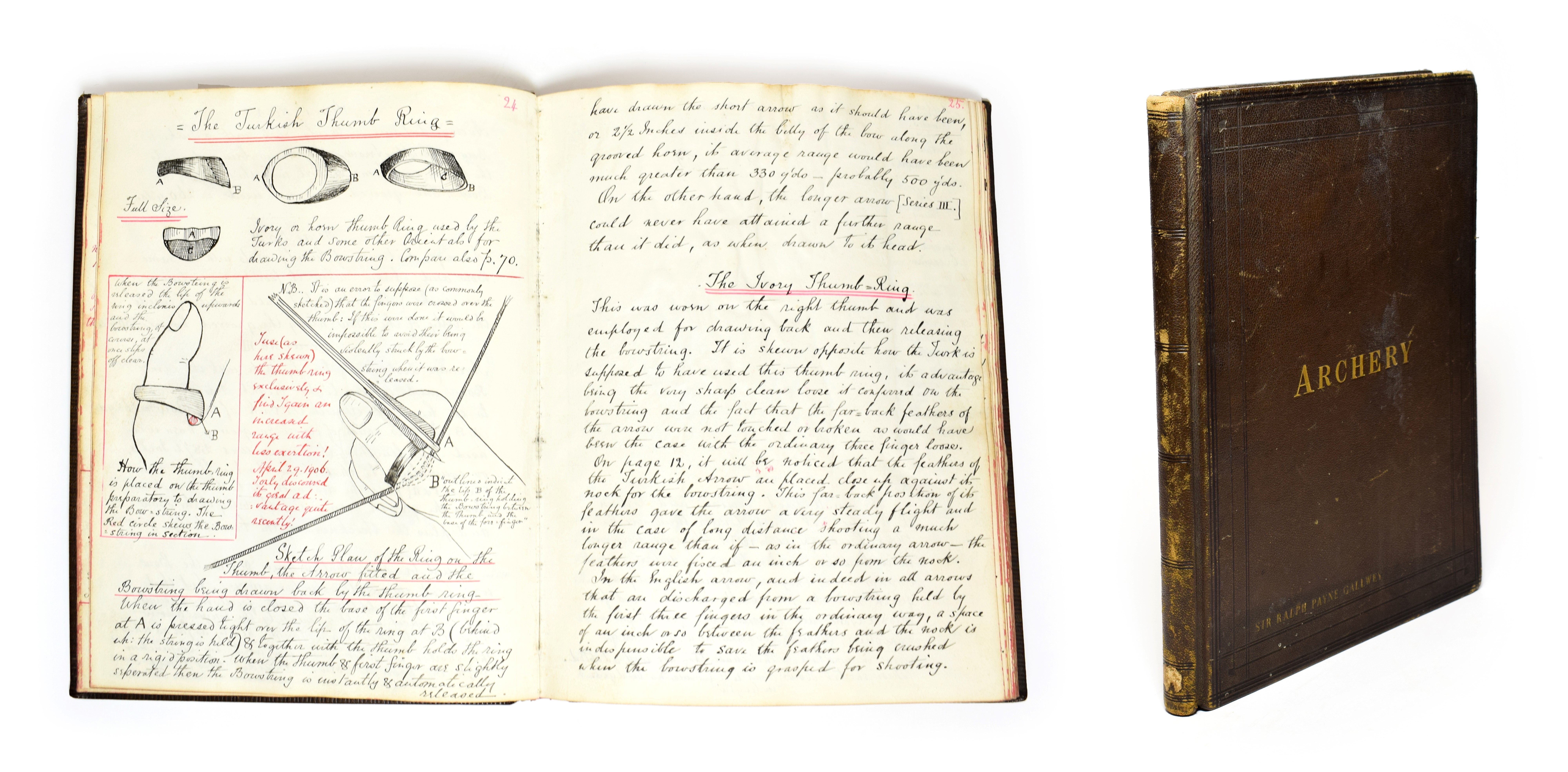 Payne-Gallwey (Sir Ralph) Archery - An outstanding manuscript compiled by Sir Ralph Payne Gallwey of