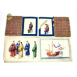 Pith Paintings A collection of Chinese pith paintings, believed to be 19th century, comprising;