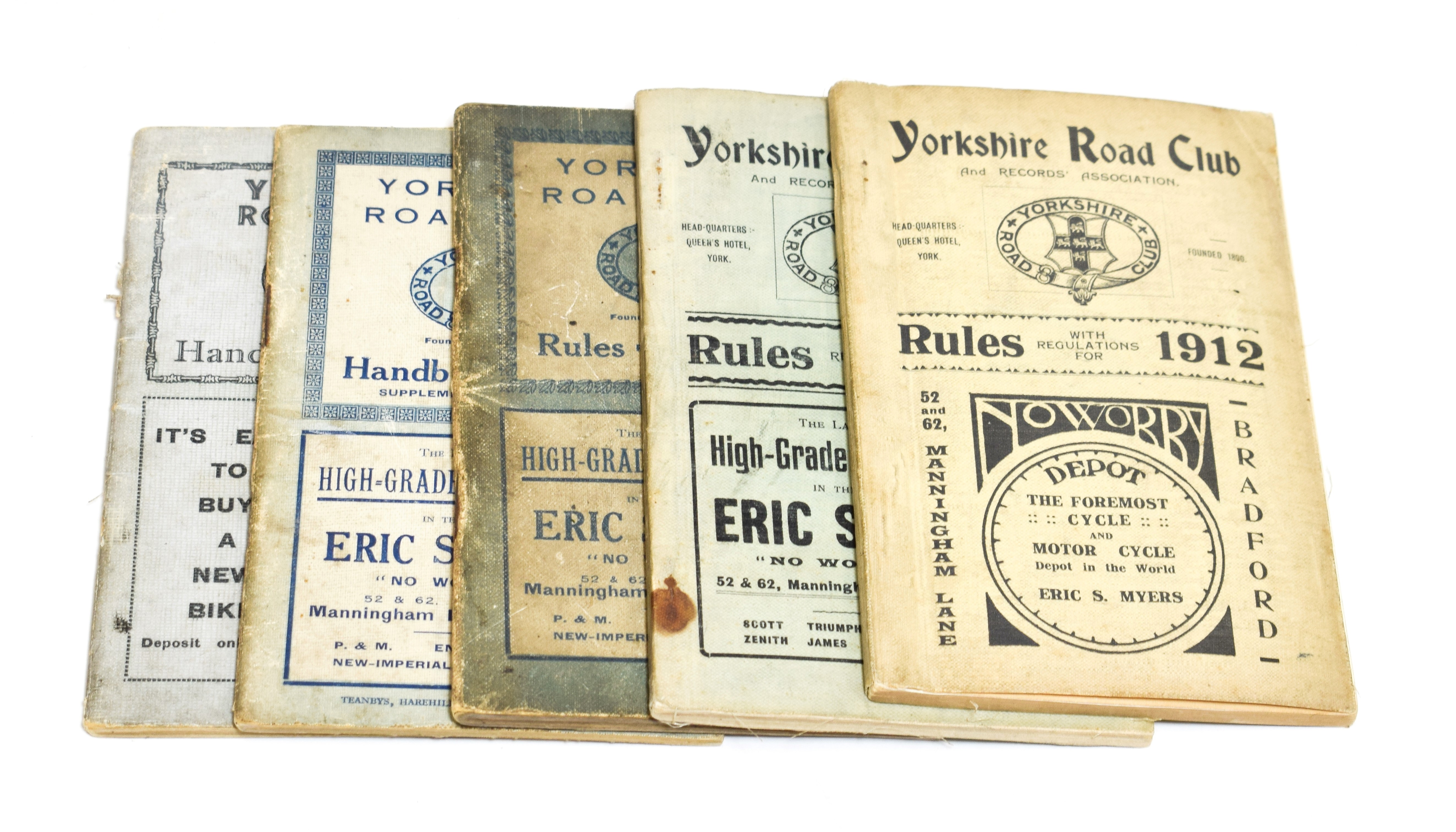 Cycling Yorkshire Road Club, Rules, List of Members and General Handbook .., 1912, 1914, 1925, 1926,