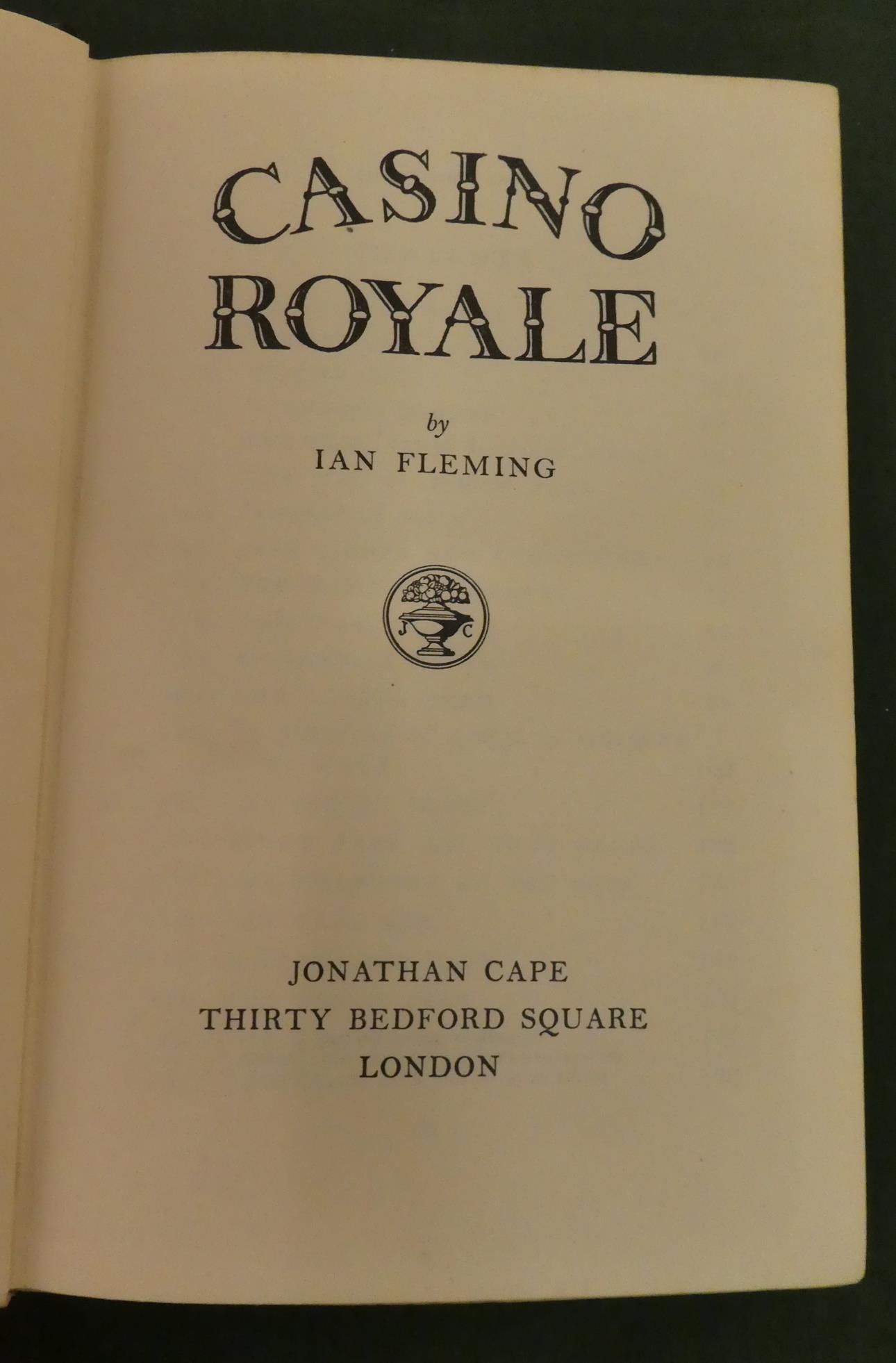 Fleming (Ian) Casino Royale, Cape, 1953, first edition, H.M.S Dolphin stamp and ink number to - Image 7 of 8