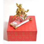 A Chinese gold plated and silver plated model of The Monkey King, astride a stallion, by Bloom,