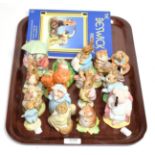 Beswick Beatrix Potter figures including: Chippy Hackee, Fierce Bad Rabbit, Little Pig Robinson
