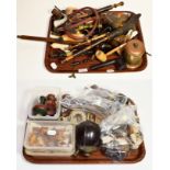 A large collection of 18th to 20th century pipes and smoking ephemera including, clay pipes, Persian