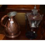 A ships lantern and a copper jug/measure (2)