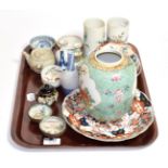 A collection of 18th to 20th century Chinese and Japanese pottery and porcelain, including a pair of