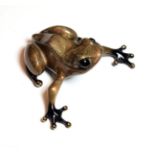 A Tim Cotterill Bronze and enamelled toad, signed and numbered 3785/ 5000