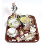 Miscellaneous Continental porcelain including a 19th century Meissen floral encrusted cup and