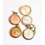 A Fattorini silver pocket watch; two Waltham gilt pocket watches; and another pocket watch (4)