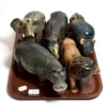 Five large Melba Ware animals including elephant (5)