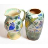 A Royal Doulton vase and jug, designed by Frank Brangwyn (2)