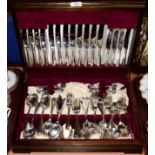 A canteen containing a silver plated flatware service for eight place settings