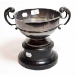 A twin handled Silver trophy cup, Walker & Hall, Sheffield, 1904, engraved Cleveland Golf Club, ''