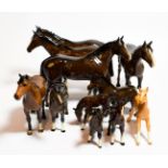 Beswick horses and foals including: New Forest Pony ''Johnathen 3rd'', 1646, Sheltand Pony ''