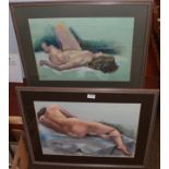 British School 20th century, a pair of studies of nudes. Signed 'Toth & dated (19)85, pastel (2)