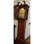 ~ A Scottish mahogany eight day longcase clock, signed Rob Dalglish, Falkirk, late 18th century