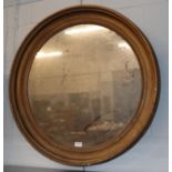A Regency circular gilt wood mirror, 82cm diameter