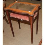 An Edwardian inlaid mahogany bijouterie table