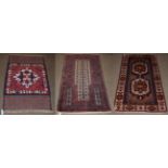 Baluch prayer rug, the camel ground field with Tree of Life enclosed by multiple borders, 153cm by