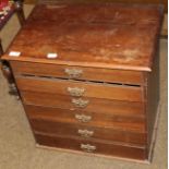 A Victorian mahogany six-drawer collectors' chest