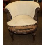 A Victorian horse shoe back chair