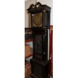 ~ A thirty hour longcase clock, square brass dial signed Ivison, Jeristow, late 18th century and