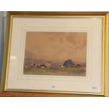 Fred Lawson (1888-1968) ''Cow Pasture above Redmire'', watercolour, 27cm by 38cm