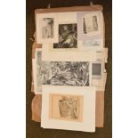 A group of prints, etchings and engravings mostly after Old Master paintings; maps; contemporary