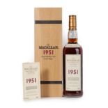 The Macallan 1951 Single Highland Malt Scotch Whisky, distilled December 1951, one of 632 bottles