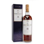 The Macallan Single Highland Malt Scotch Whisky 18 Years Old, distilled 1989, 43% vol 700ml, in