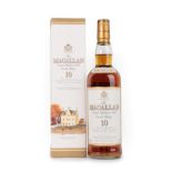 The Macallan Single Highland Malt Scotch Whisky 10 Years Old, 40% vol 700ml, in original cardboard