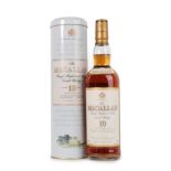 The Macallan Single Highland Malt Scotch Whisky 10 Years Old, 1990s bottling, 40% vol 700ml, in