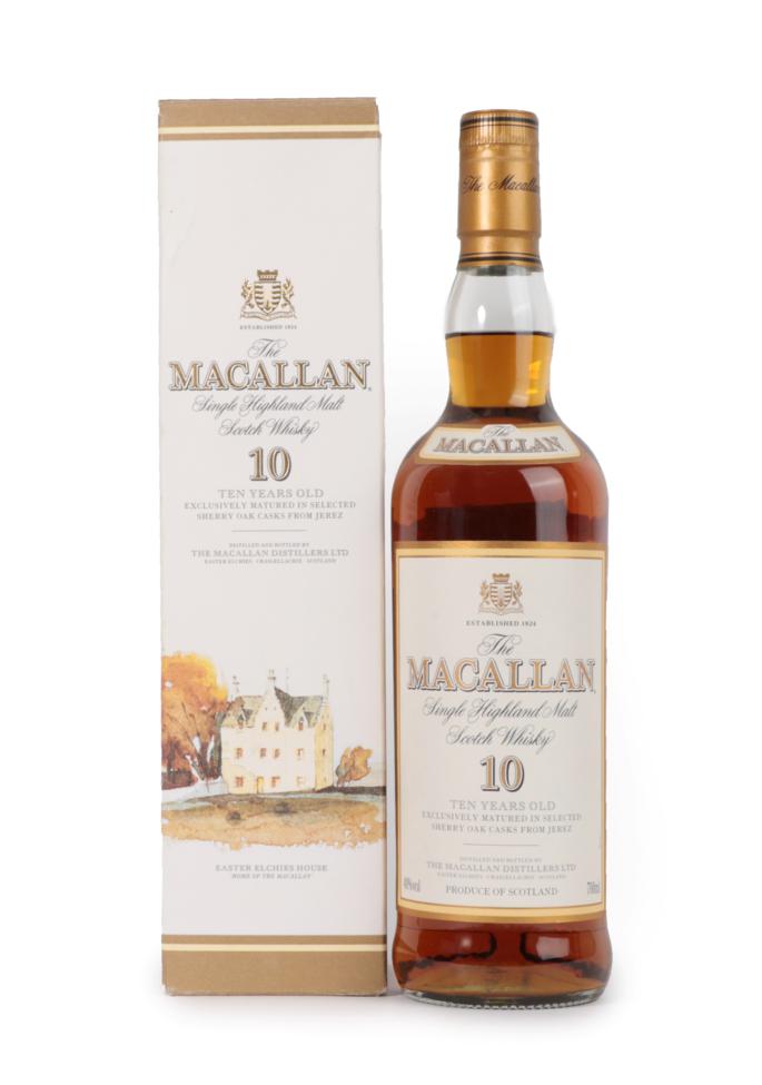 The Macallan Single Highland Malt Scotch Whisky 10 Years Old, 40% vol 700ml, in original cardboard