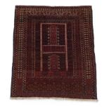 Kizil Ayak Ensi Rug Middle Amu Darya Region, late 19th century The madder quartered field of