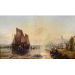 James Webb (1825-1895) Folkestone Beach Oil on canvas, 141.5cm by 243.5cm Provenance: Christie's,