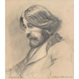 Sir William Rothenstein (1872-1945) ''Augustus John'' Signed, inscribed and dated (19)01, pencil,