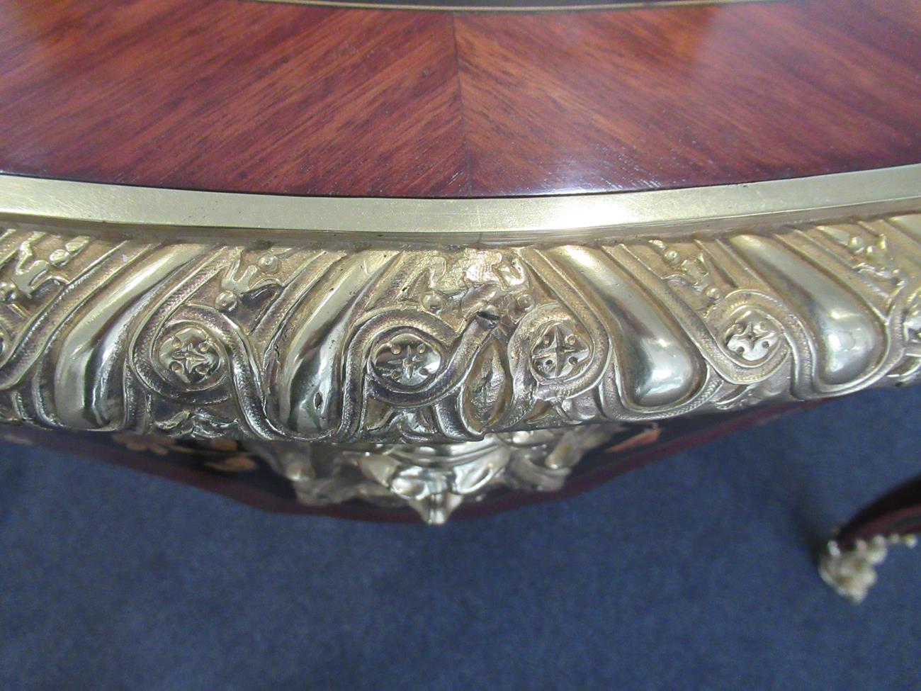 An Impressive Louis XV Style Marquetry Decorated and Ormolu Mounted Centre Table, the shaped top - Image 2 of 6