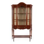 An Exhibition Quality Satinwood and Polychrome Decorated Display Cabinet by Gillow & Co,