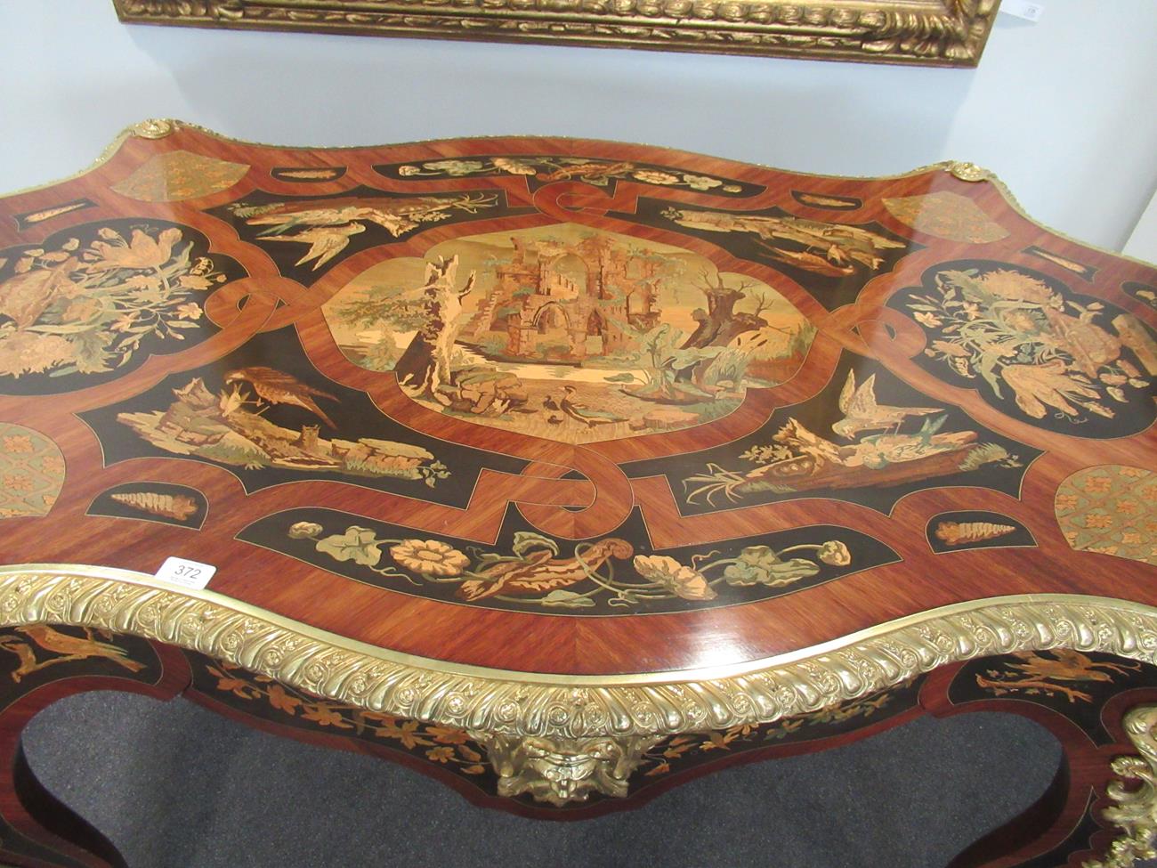An Impressive Louis XV Style Marquetry Decorated and Ormolu Mounted Centre Table, the shaped top - Image 4 of 6