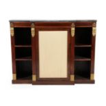 A Regency Rosewood and Gilt Metal Mounted Breakfront Dwarf Bookcase, early 19th century, the later