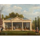 Attributed to John Inigo Richards RA (1731-1810) A View of a Garden Pavilion Oil on canvas, 40cm