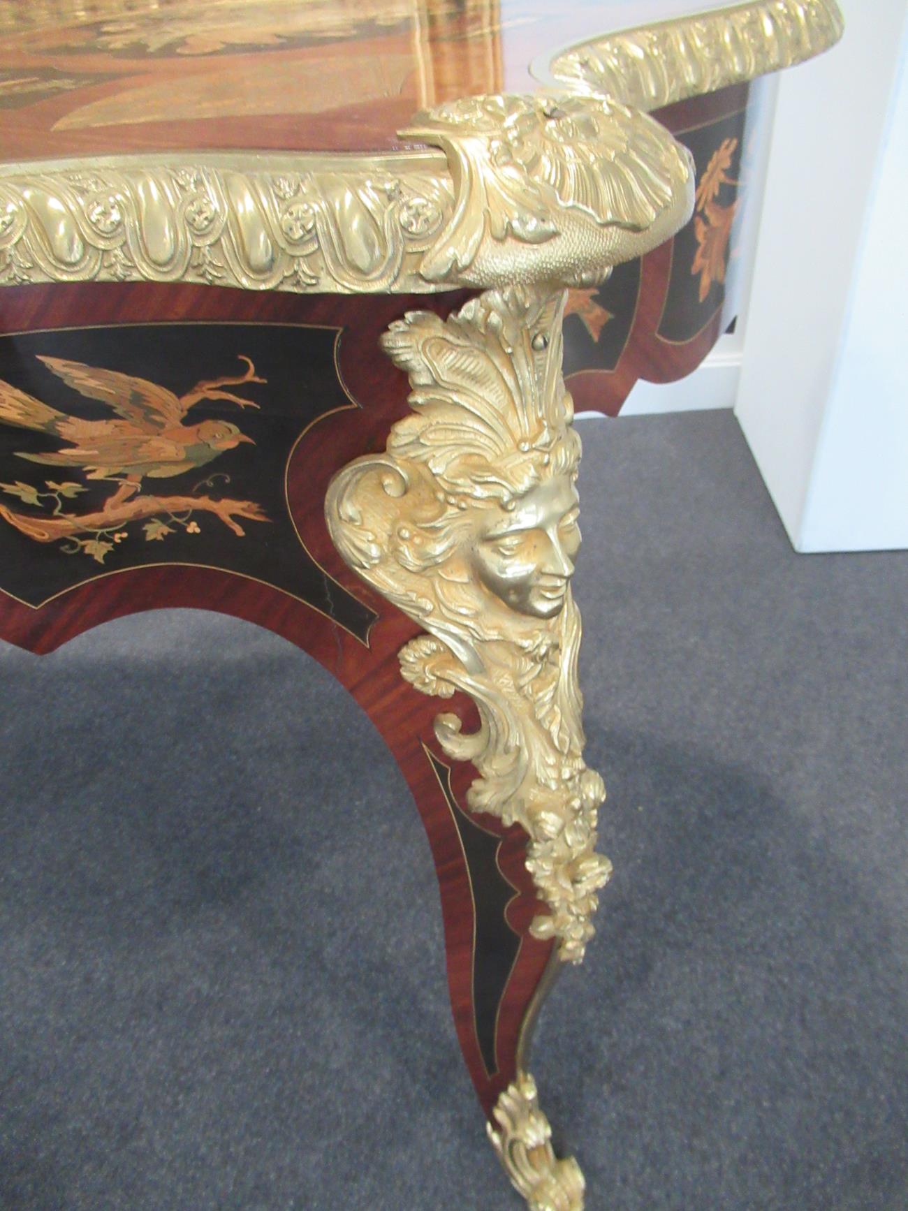 An Impressive Louis XV Style Marquetry Decorated and Ormolu Mounted Centre Table, the shaped top - Image 5 of 6