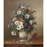 Eugène Henri Cauchois (1850-1911) French ''A Vase of Daisies'' Signed, oil on canvas, 45cm by 37cm