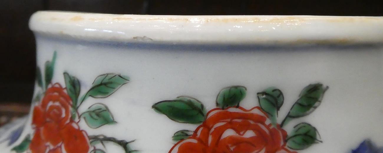 A Chinese Wucai Porcelain Baluster Jar, mid 17th century, painted with dignitaries and attendants in - Image 7 of 27