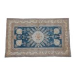 Rare Agra Summer Rug North India, circa 1900 Woven and piled in cotton, the abrashed indigo field