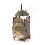 A Late 17th Century Brass Striking Lantern Clock, signed William Jackson, Loughborough, circa