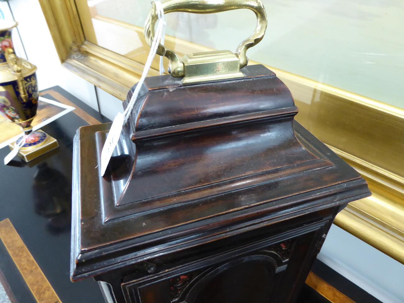 A Small Alarm Table Timepiece, signed Geo Lindsay, London, circa 1770, inverted bell top pediment - Image 7 of 18