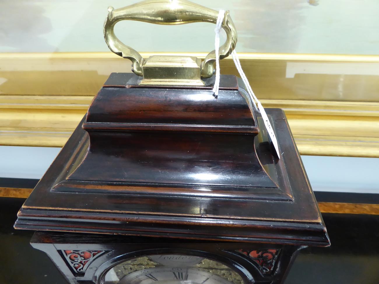 A Small Alarm Table Timepiece, signed Geo Lindsay, London, circa 1770, inverted bell top pediment - Image 6 of 18